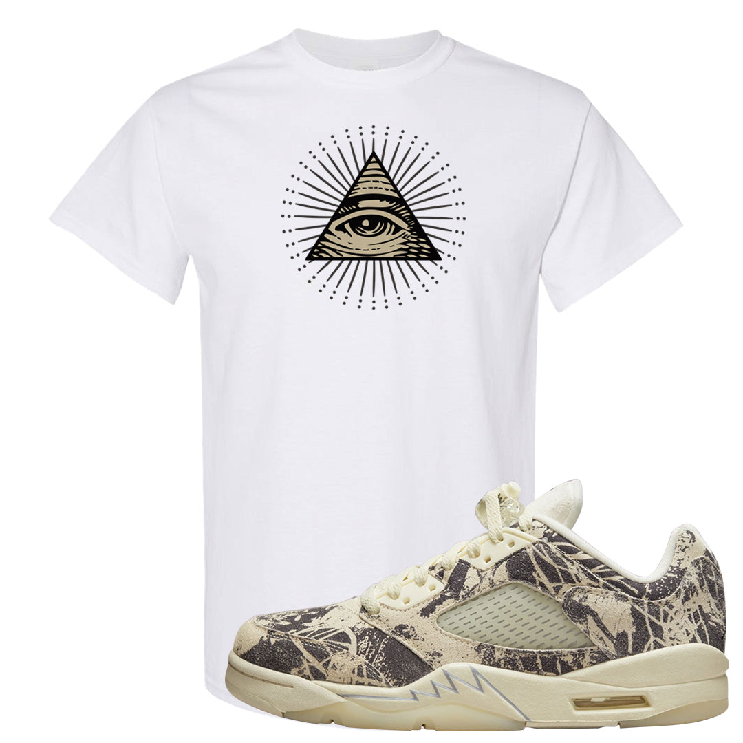 Expression Low 5s T Shirt | All Seeing Eye, White
