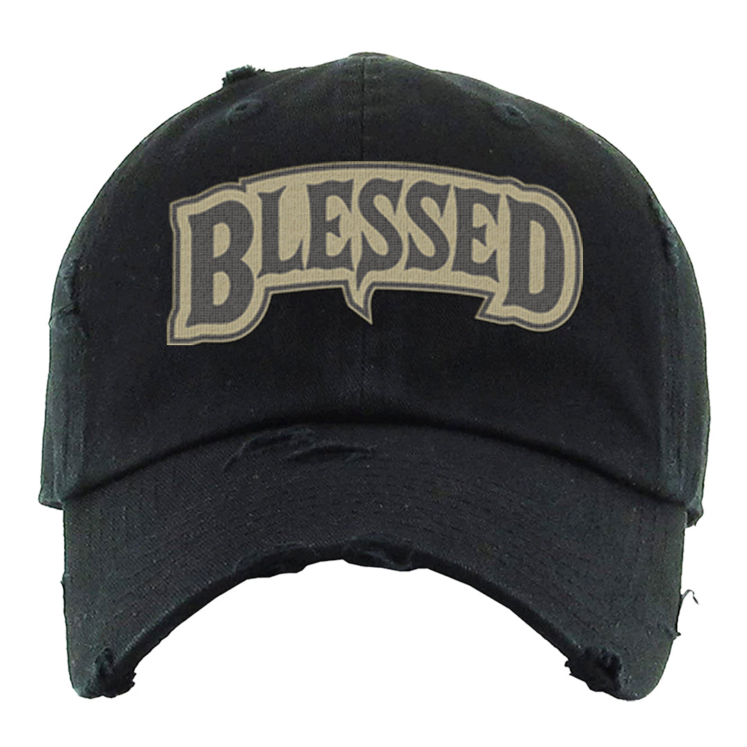 Expression Low 5s Distressed Dad Hat | Blessed Arch, Black