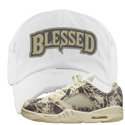Expression Low 5s Distressed Dad Hat | Blessed Arch, White