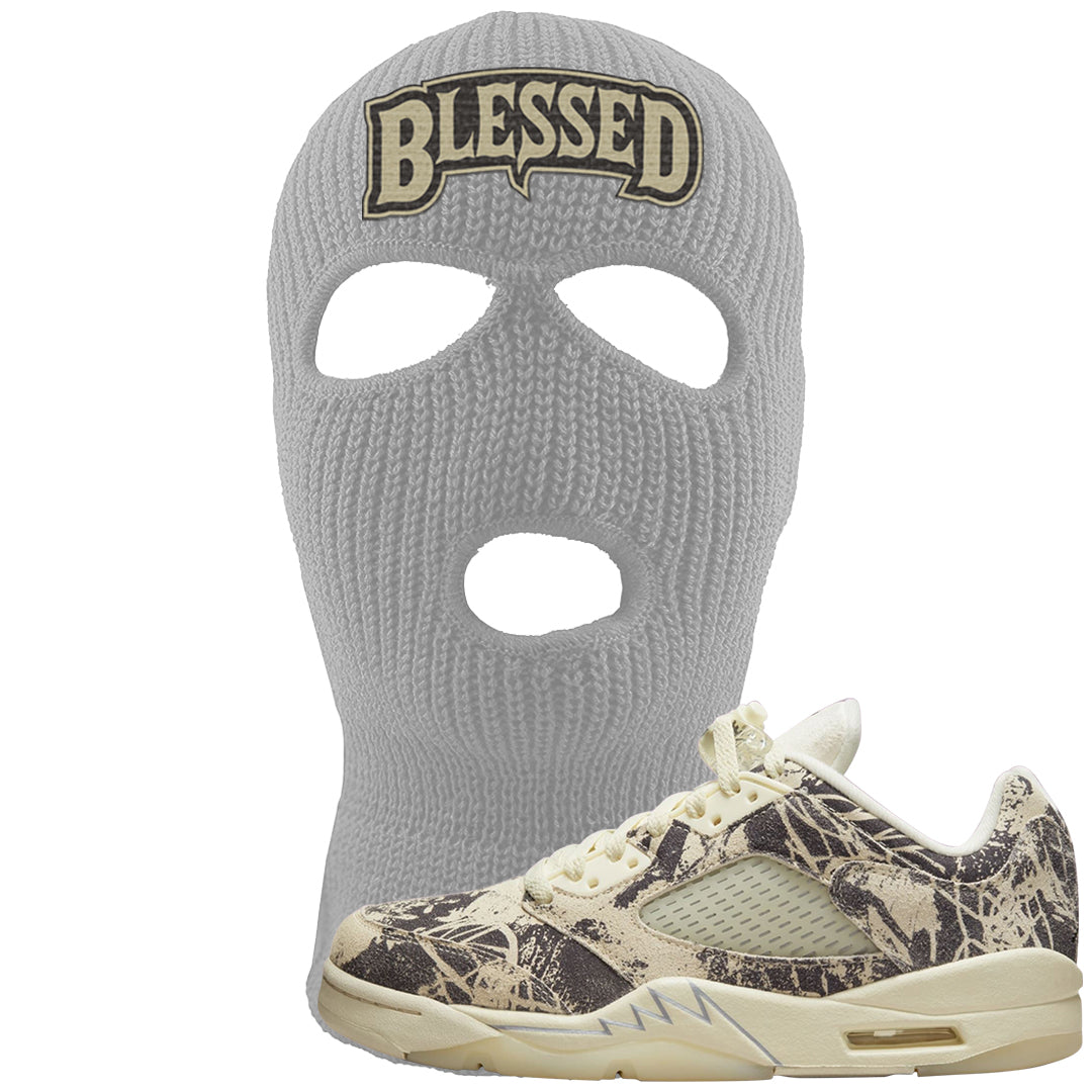 Expression Low 5s Ski Mask | Blessed Arch, Light Gray