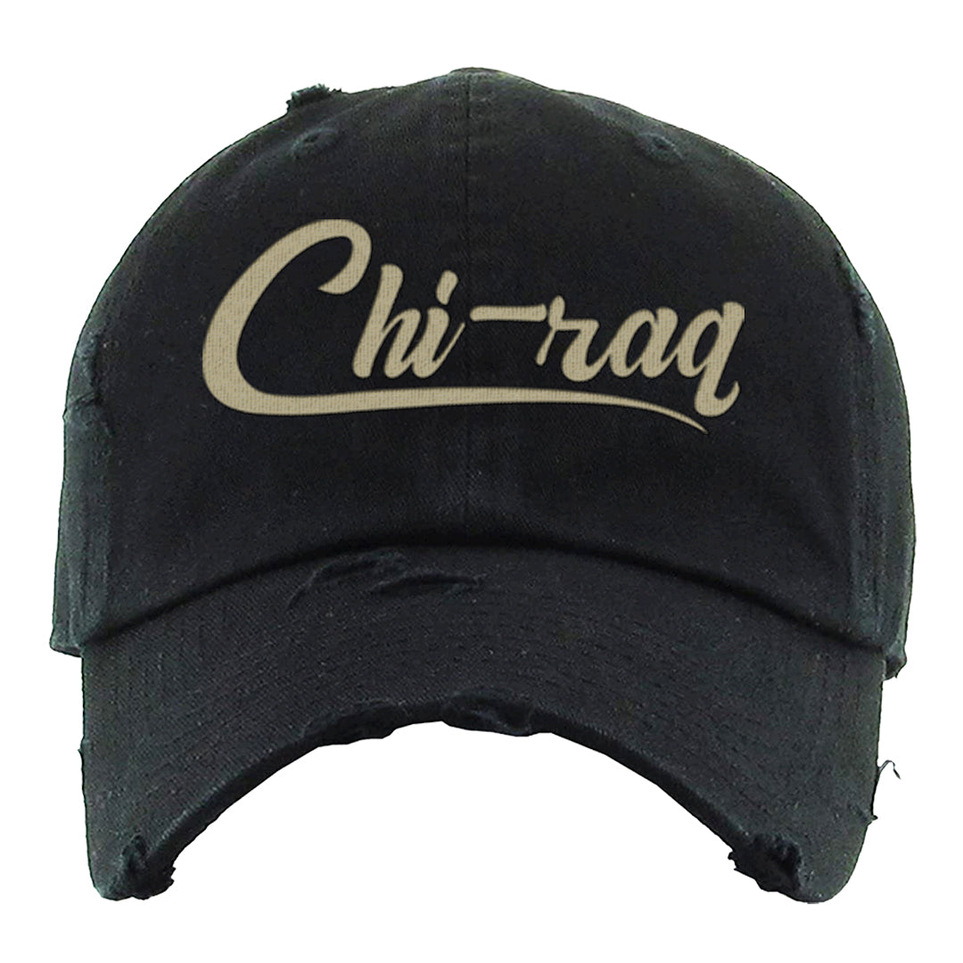 Expression Low 5s Distressed Dad Hat | Chiraq, Black