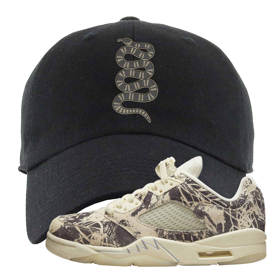 Expression Low 5s Dad Hat | Coiled Snake, Black