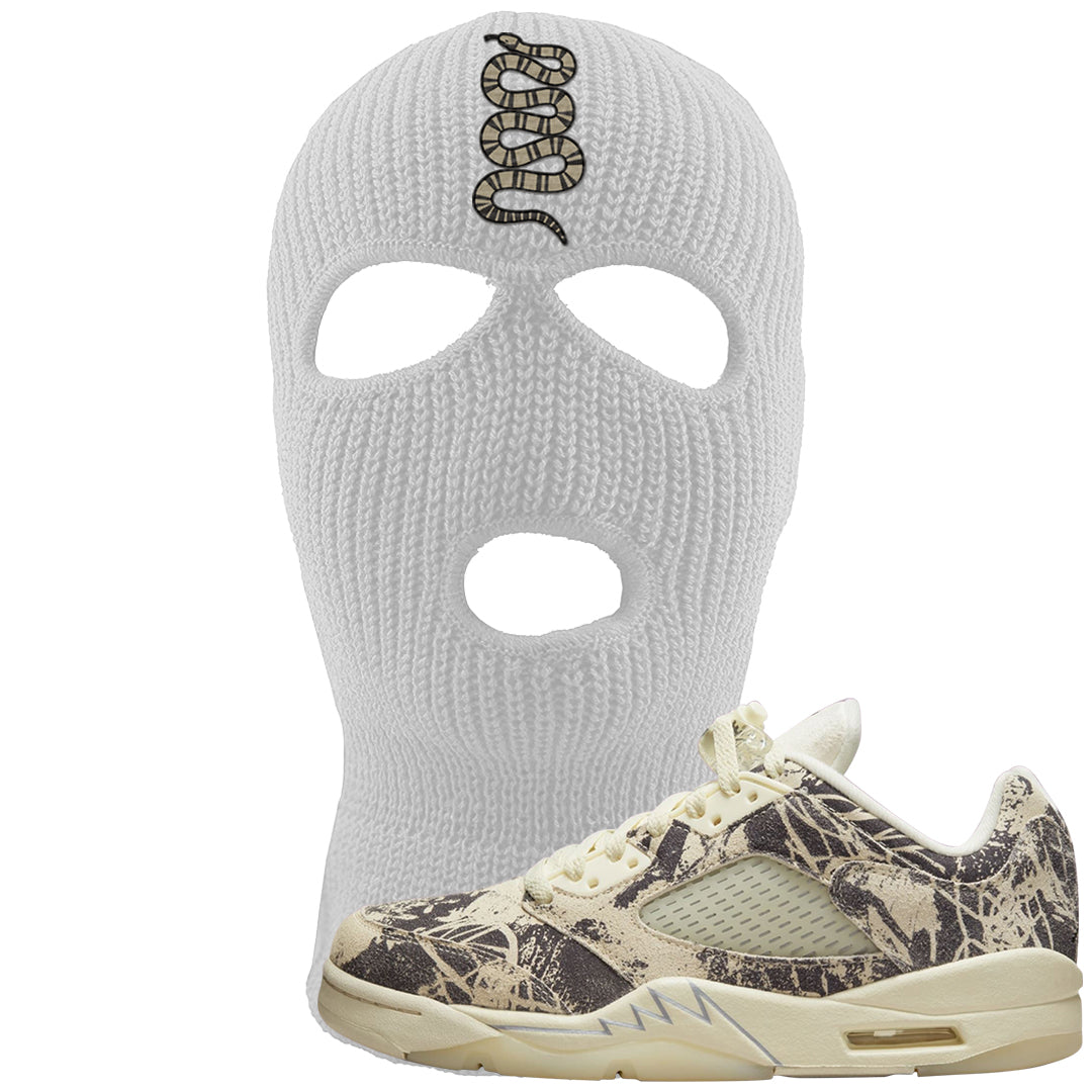 Expression Low 5s Ski Mask | Coiled Snake, White
