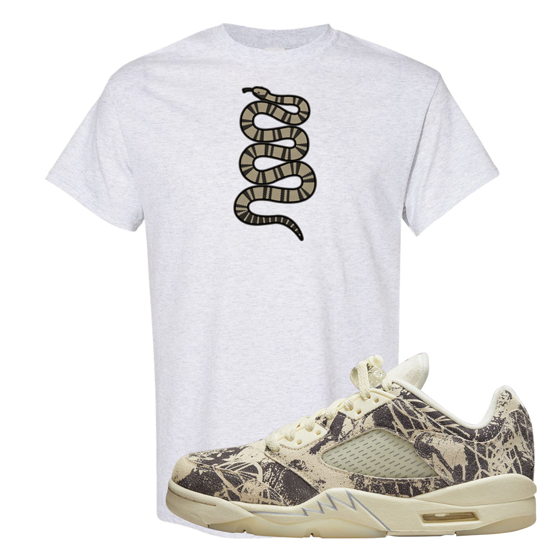 Expression Low 5s T Shirt | Coiled Snake, Ash