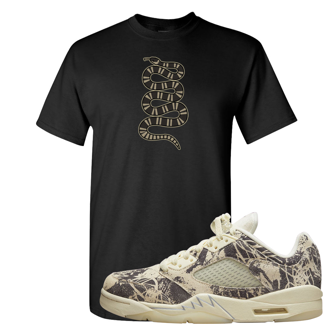 Expression Low 5s T Shirt | Coiled Snake, Black