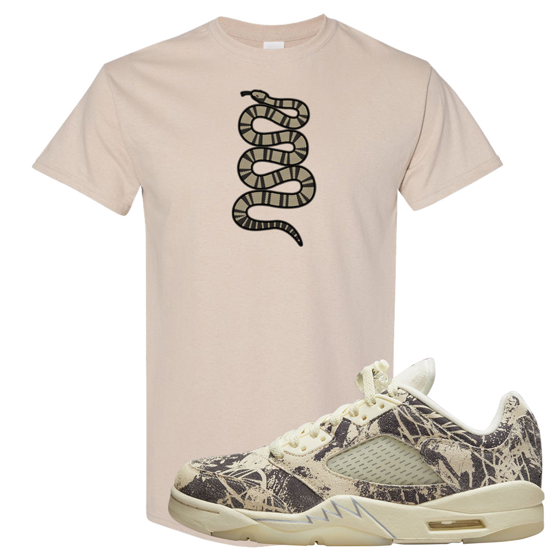 Expression Low 5s T Shirt | Coiled Snake, Sand