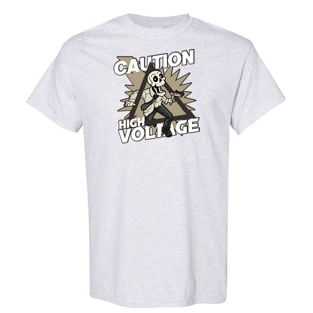 Expression Low 5s T Shirt | Caution High Voltage, Ash