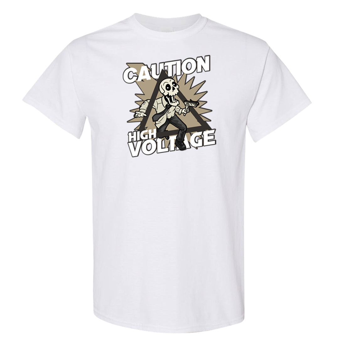 Expression Low 5s T Shirt | Caution High Voltage, White