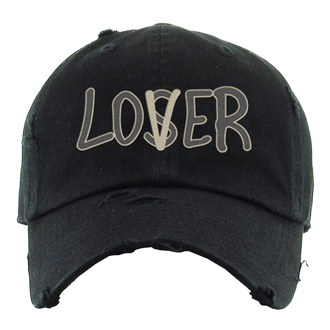 Expression Low 5s Distressed Dad Hat | Lover, Black