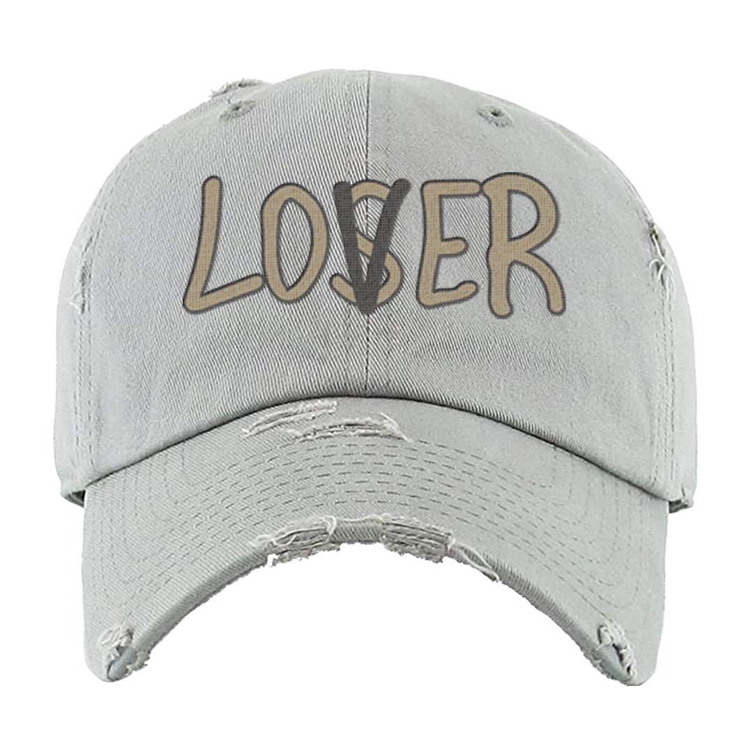 Expression Low 5s Distressed Dad Hat | Lover, Light Gray