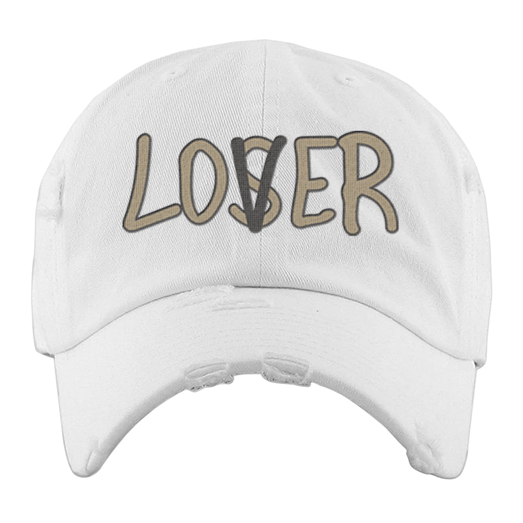 Expression Low 5s Distressed Dad Hat | Lover, White