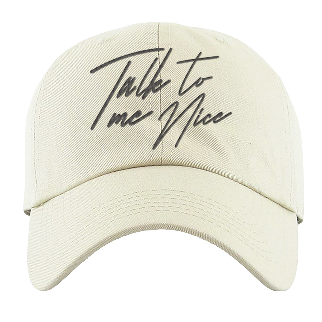 Expression Low 5s Dad Hat | Talk To Me Nice, White