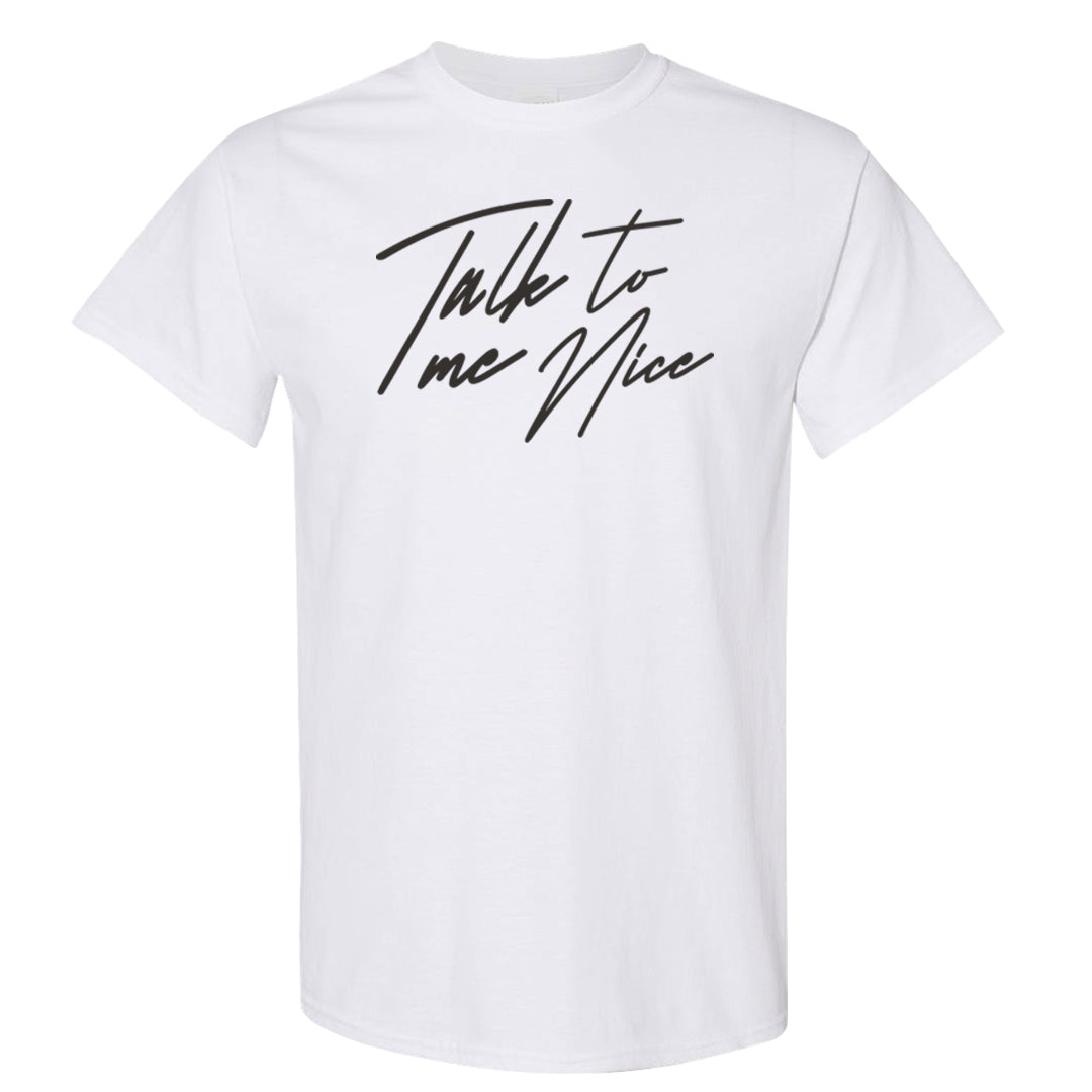 Expression Low 5s T Shirt | Talk To Me Nice, White