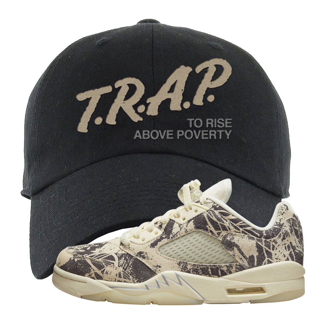 Expression Low 5s Dad Hat | Trap To Rise Above Poverty, Black