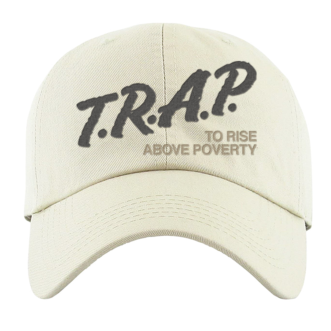 Expression Low 5s Dad Hat | Trap To Rise Above Poverty, White