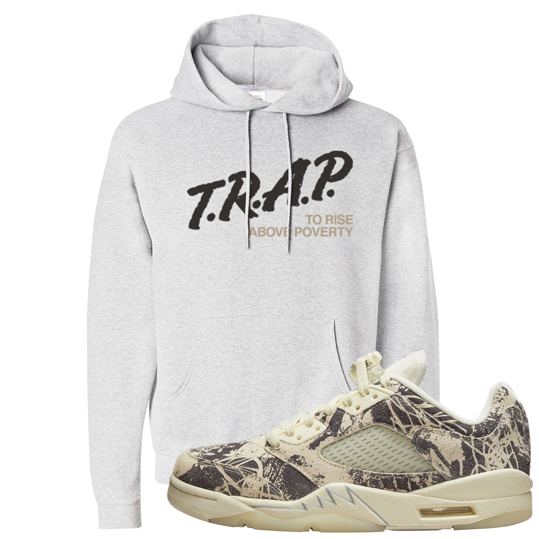 Expression Low 5s Hoodie | Trap To Rise Above Poverty, Ash