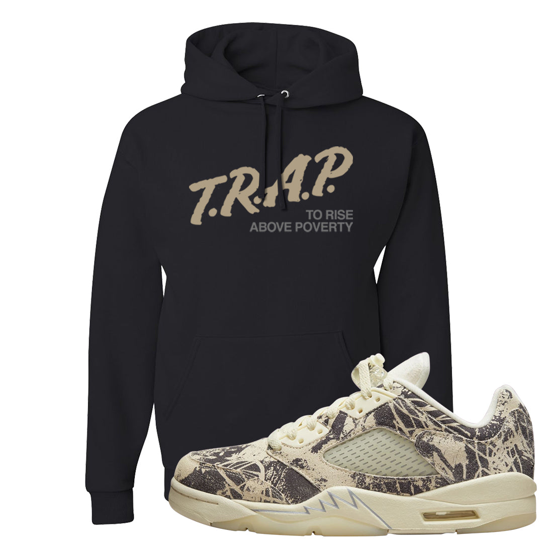 Expression Low 5s Hoodie | Trap To Rise Above Poverty, Black