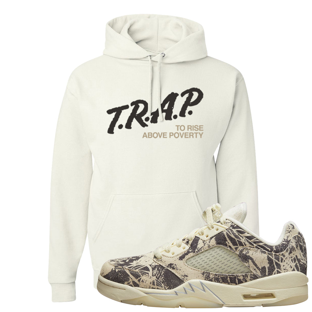 Expression Low 5s Hoodie | Trap To Rise Above Poverty, White