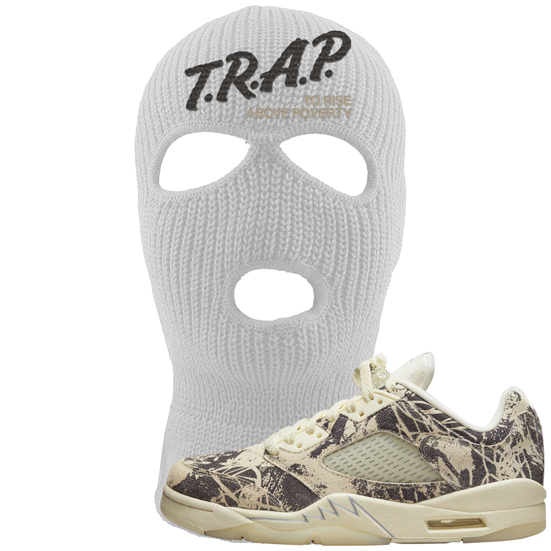 Expression Low 5s Ski Mask | Trap To Rise Above Poverty, White