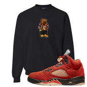 Mars For Her 5s Crewneck Sweatshirt | Sweater Bear, Black