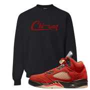Mars For Her 5s Crewneck Sweatshirt | Chiraq, Black