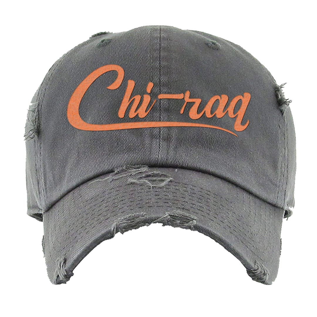 Mars For Her 5s Distressed Dad Hat | Chiraq, Dark Grey