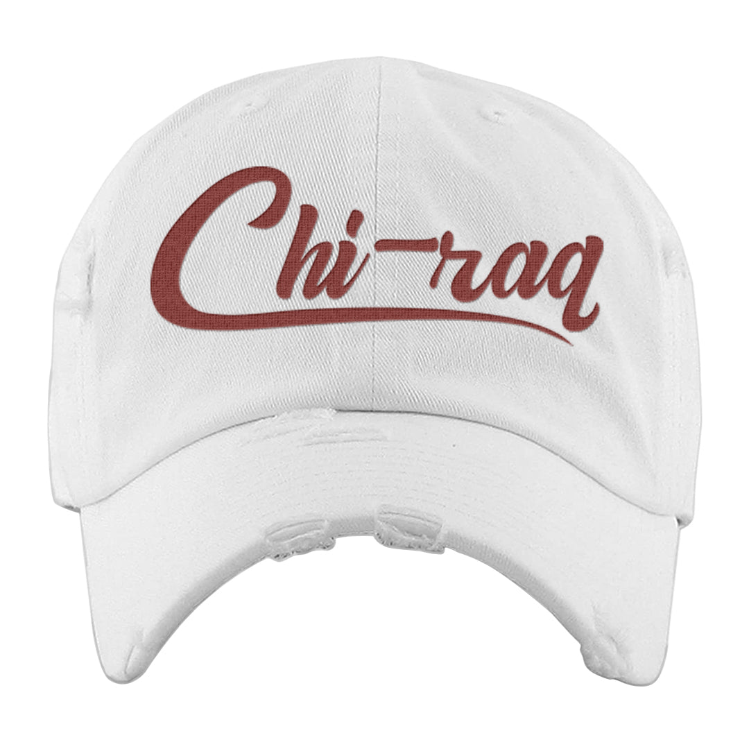 Mars For Her 5s Distressed Dad Hat | Chiraq, White