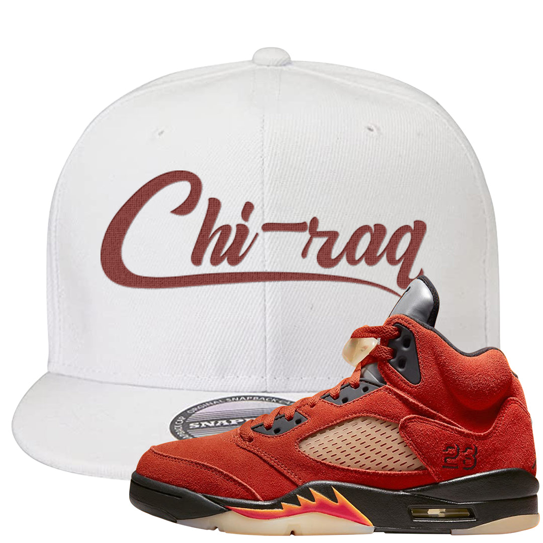 Mars For Her 5s Snapback Hat | Chiraq, White