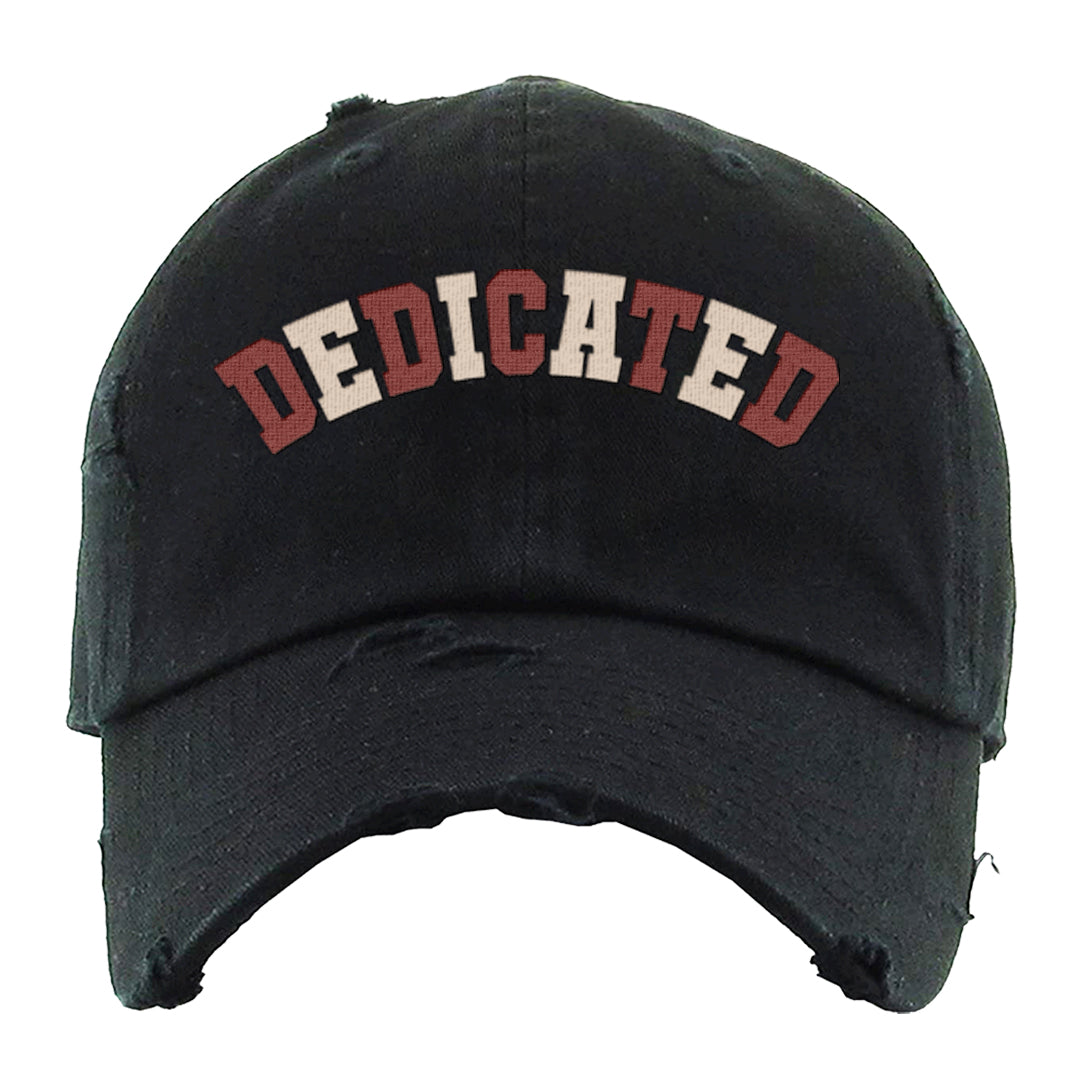 Mars For Her 5s Distressed Dad Hat | Dedicated, Black