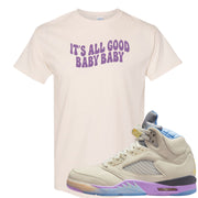 Sail Washed Yellow Violet Star 5s T Shirt | All Good Baby, Natural