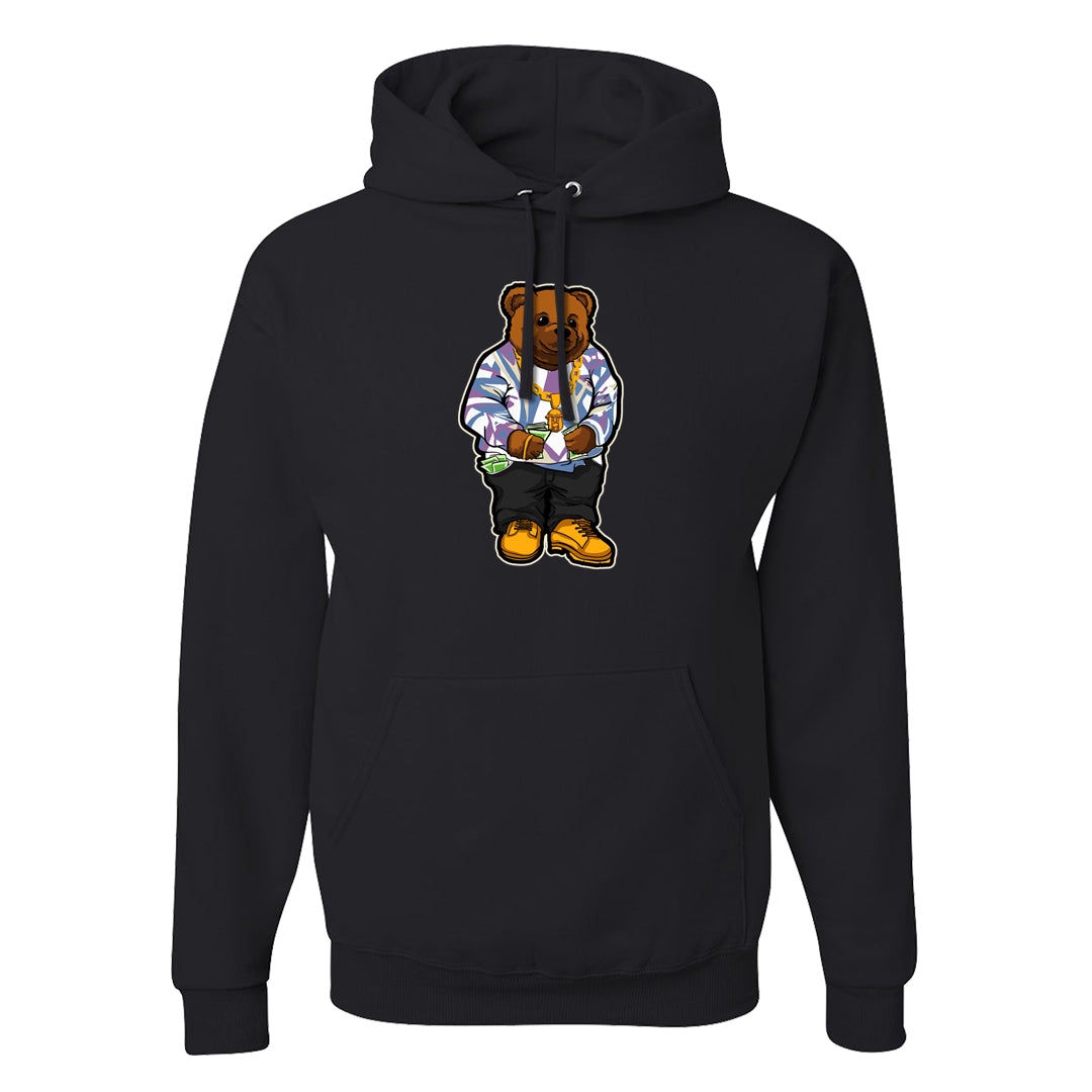 Sail Washed Yellow Violet Star 5s Hoodie | Sweater Bear, Black