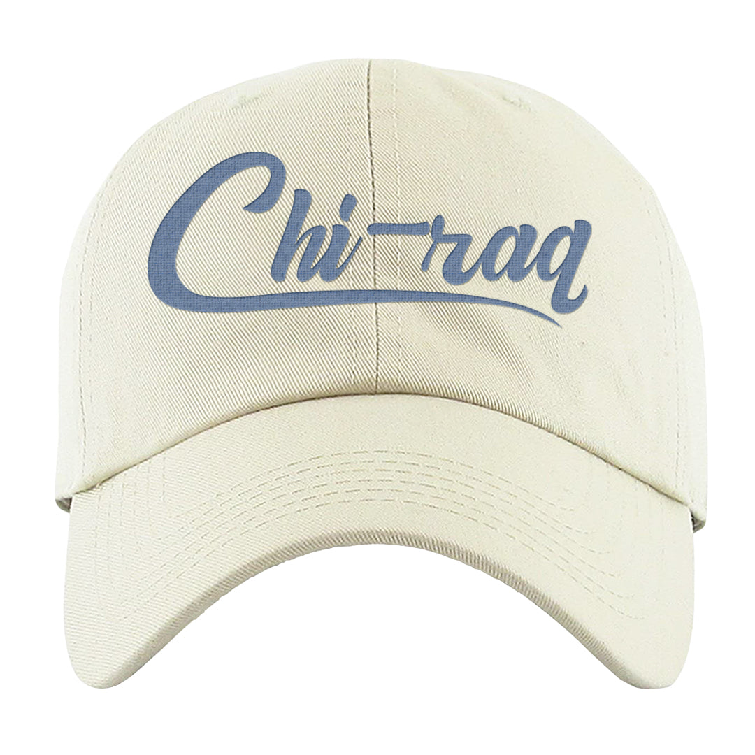 Sail Washed Yellow Violet Star 5s Dad Hat | Chiraq, White