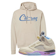 Sail Washed Yellow Violet Star 5s Hoodie | Chiraq, Sand