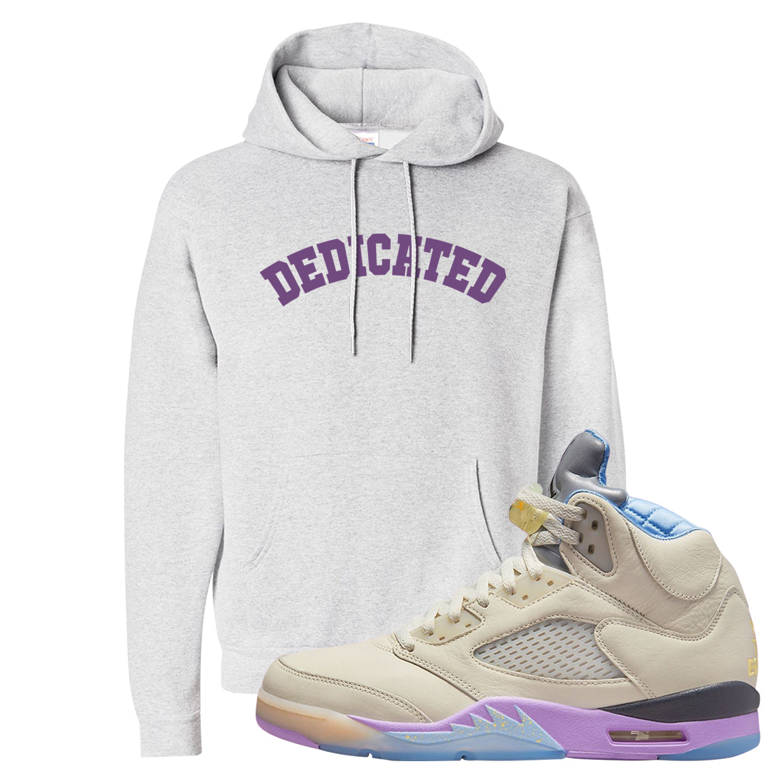 Sail Washed Yellow Violet Star 5s Hoodie | Dedicated, Ash