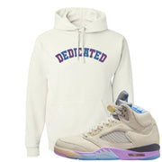 Sail Washed Yellow Violet Star 5s Hoodie | Dedicated, White