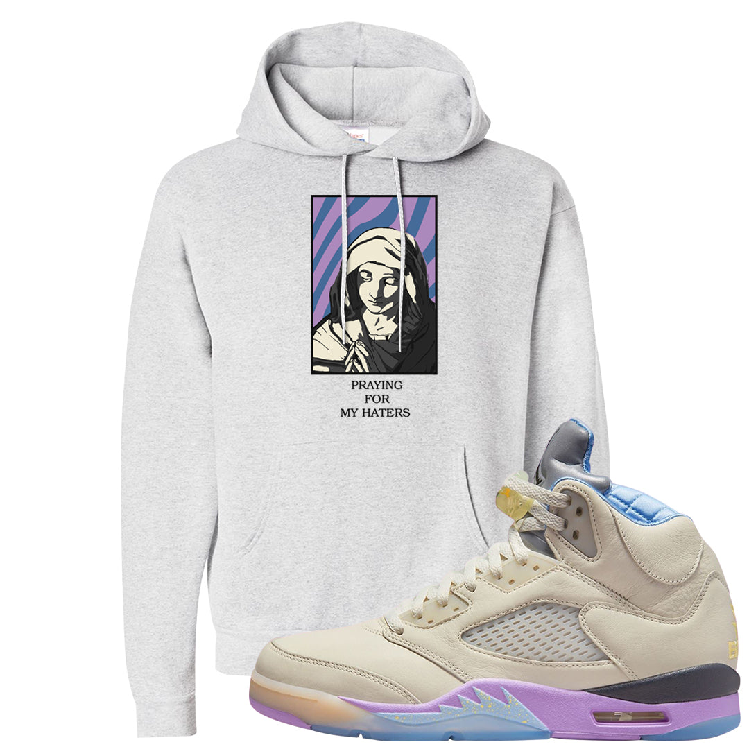 Sail Washed Yellow Violet Star 5s Hoodie | God Told Me, Ash