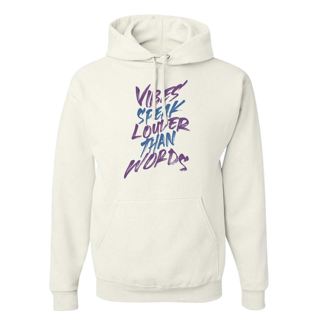 Sail Washed Yellow Violet Star 5s Hoodie | Vibes Speak Louder Than Words, White