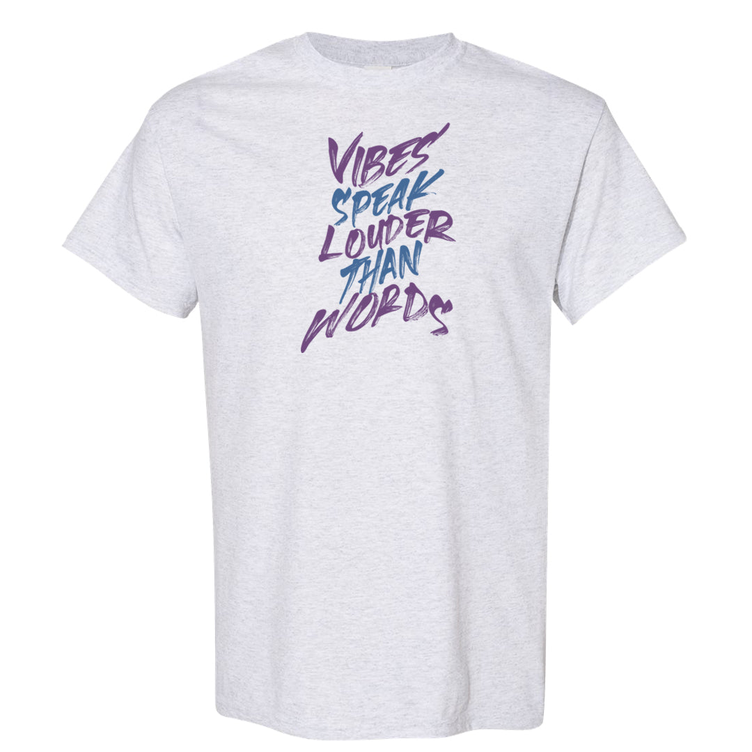 Sail Washed Yellow Violet Star 5s T Shirt | Vibes Speak Louder Than Words, Ash