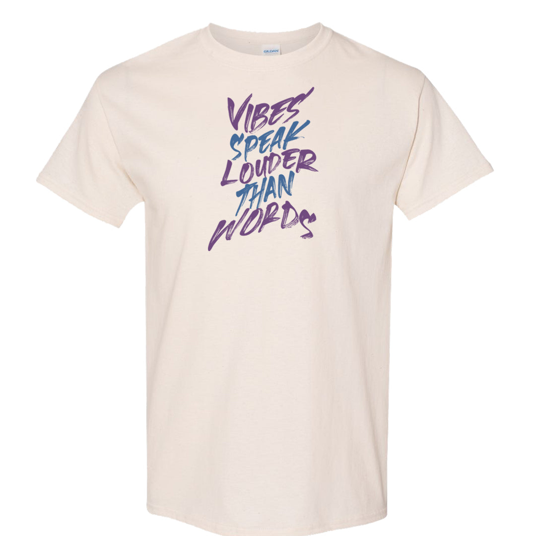 Sail Washed Yellow Violet Star 5s T Shirt | Vibes Speak Louder Than Words, Natural