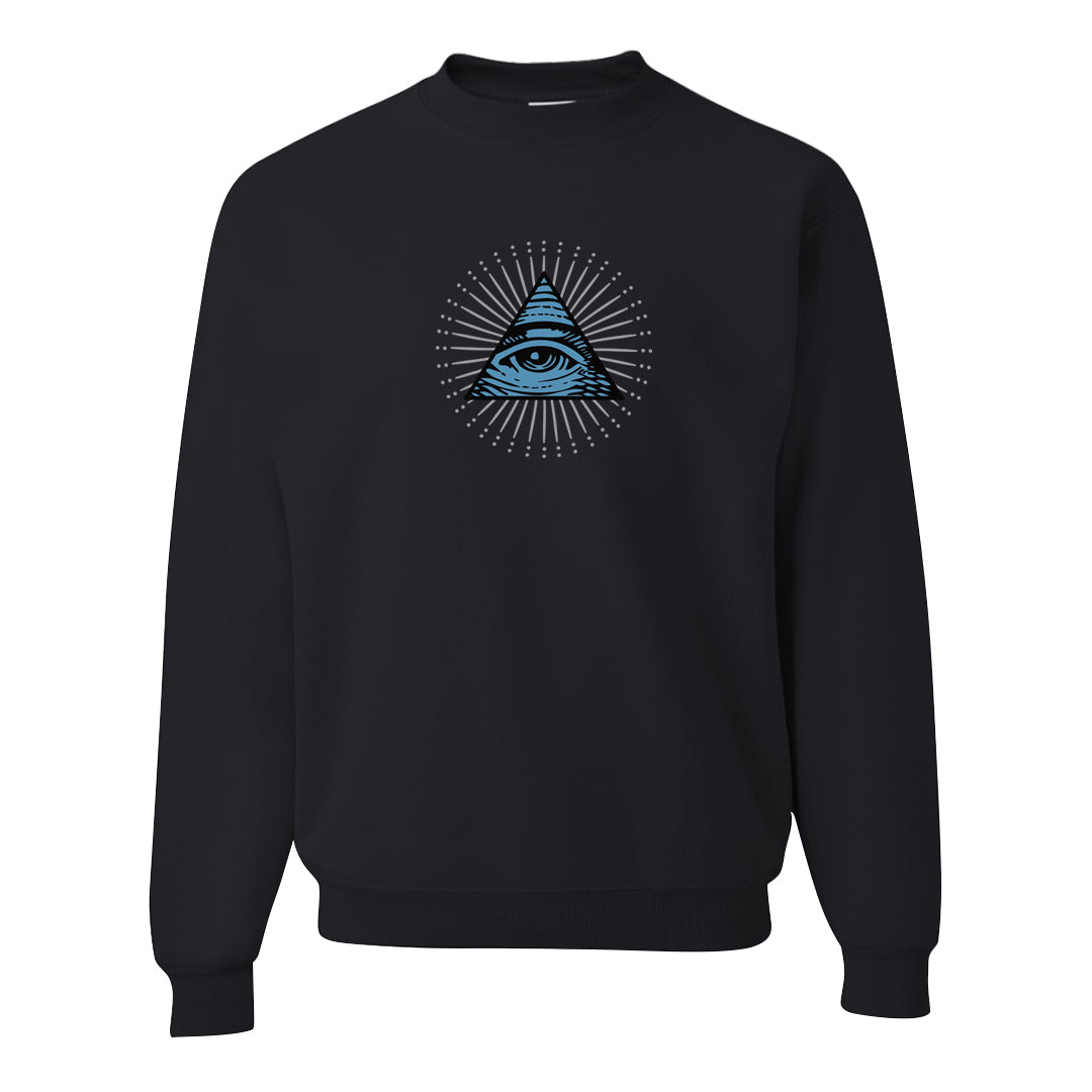 UNC 5s Crewneck Sweatshirt | All Seeing Eye, Black