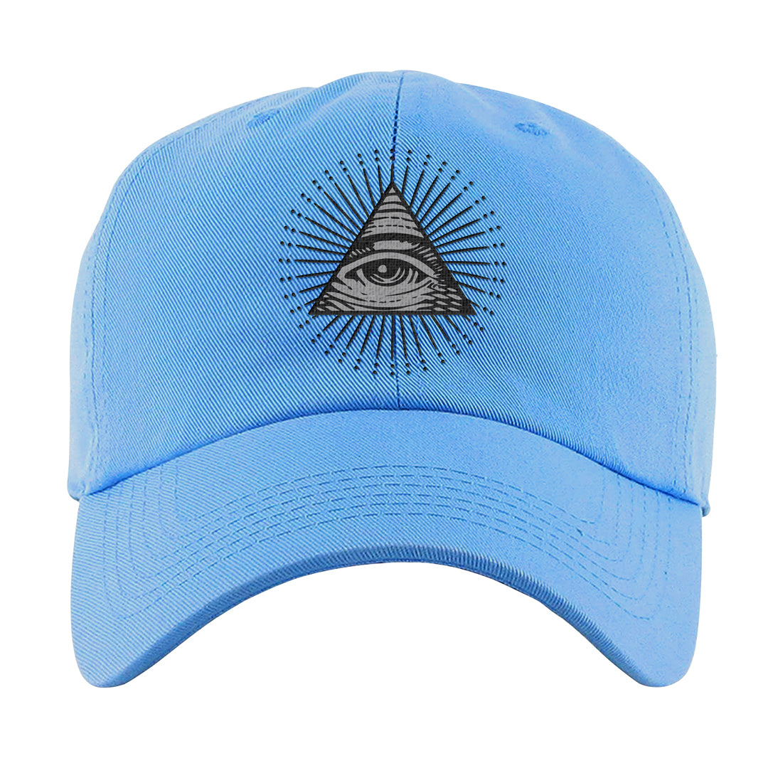 UNC 5s Dad Hat | All Seeing Eye, Carolina Blue