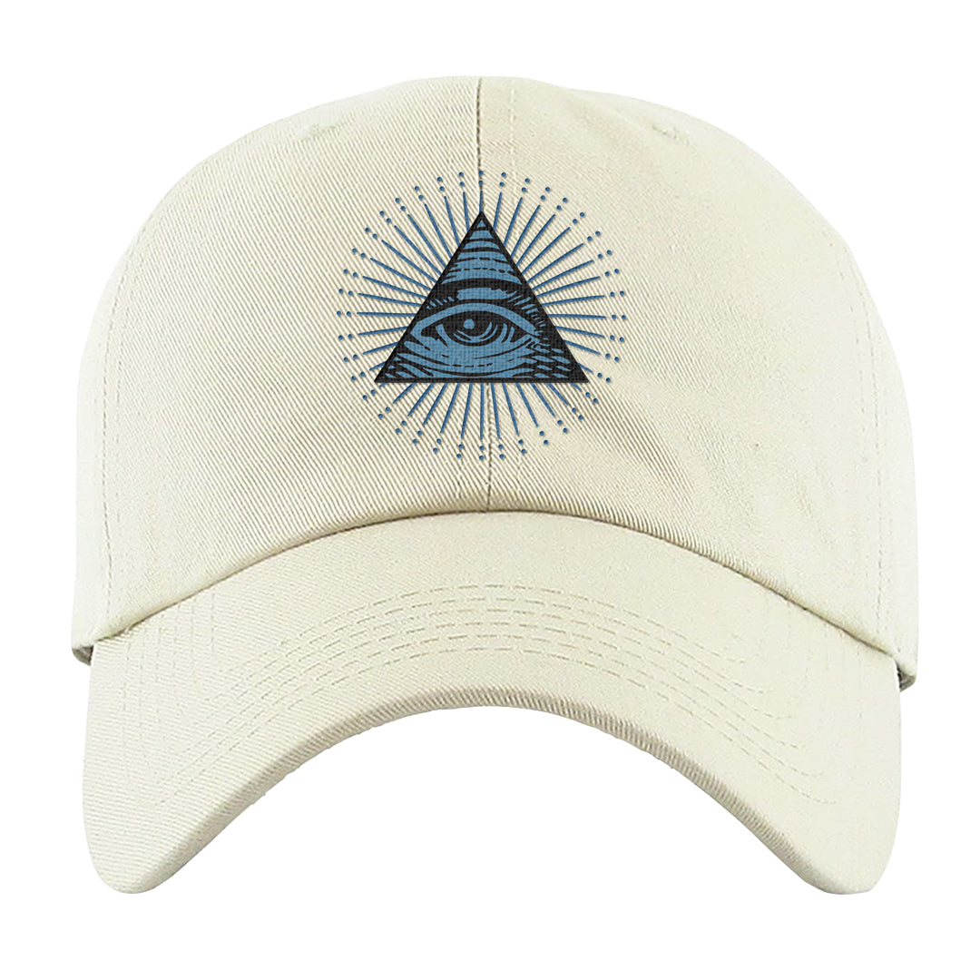 UNC 5s Dad Hat | All Seeing Eye, White