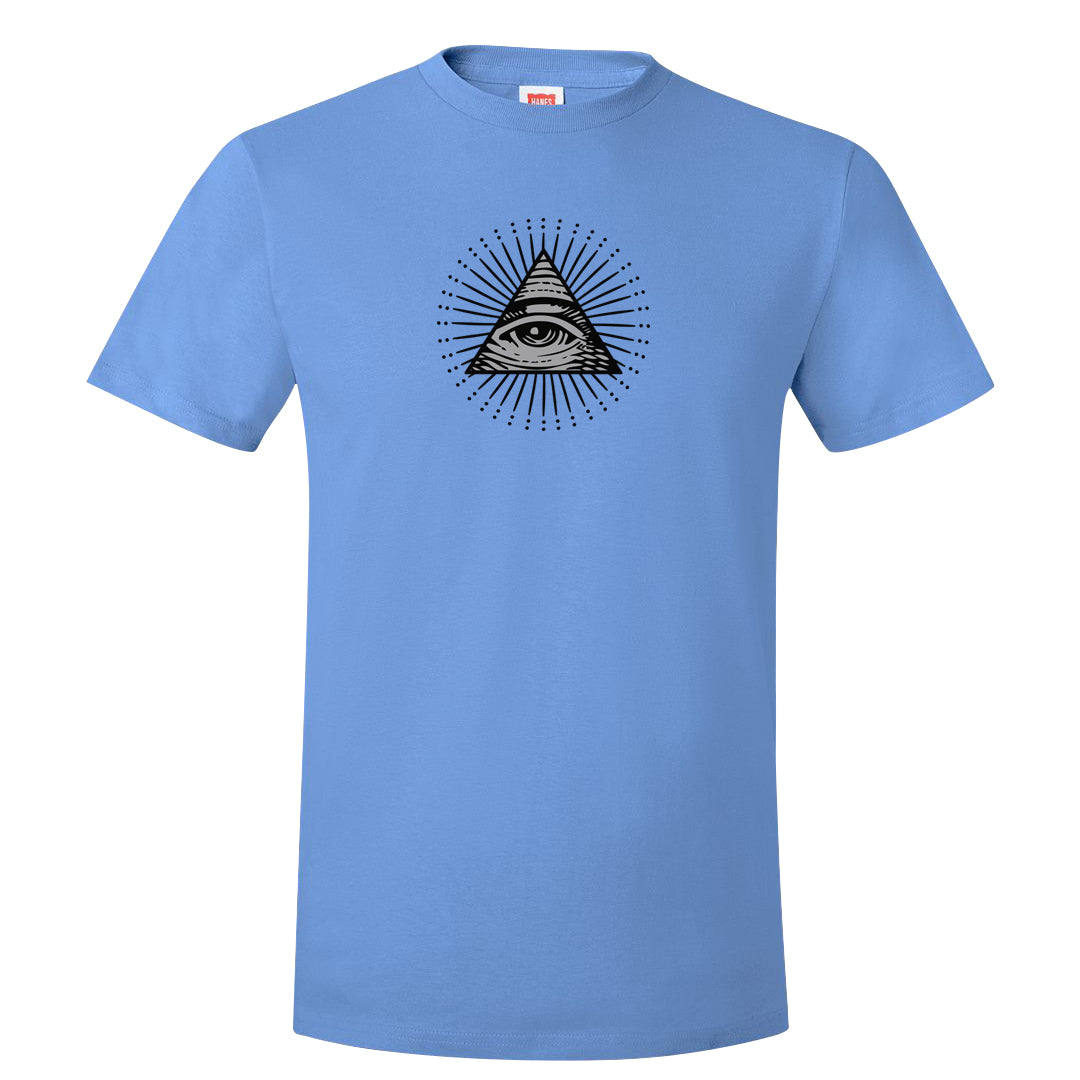 UNC 5s T Shirt | All Seeing Eye, Carolina Blue