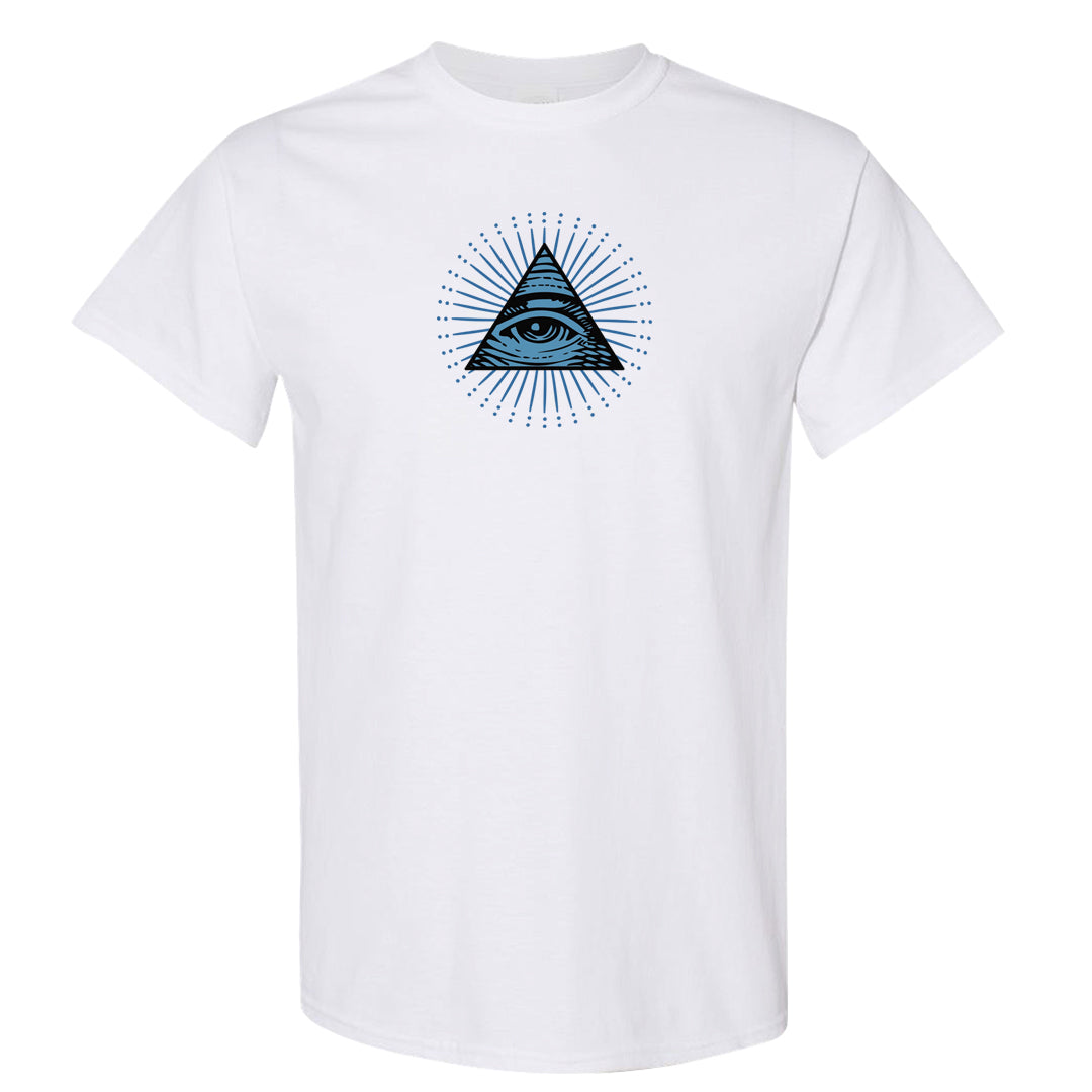 UNC 5s T Shirt | All Seeing Eye, White
