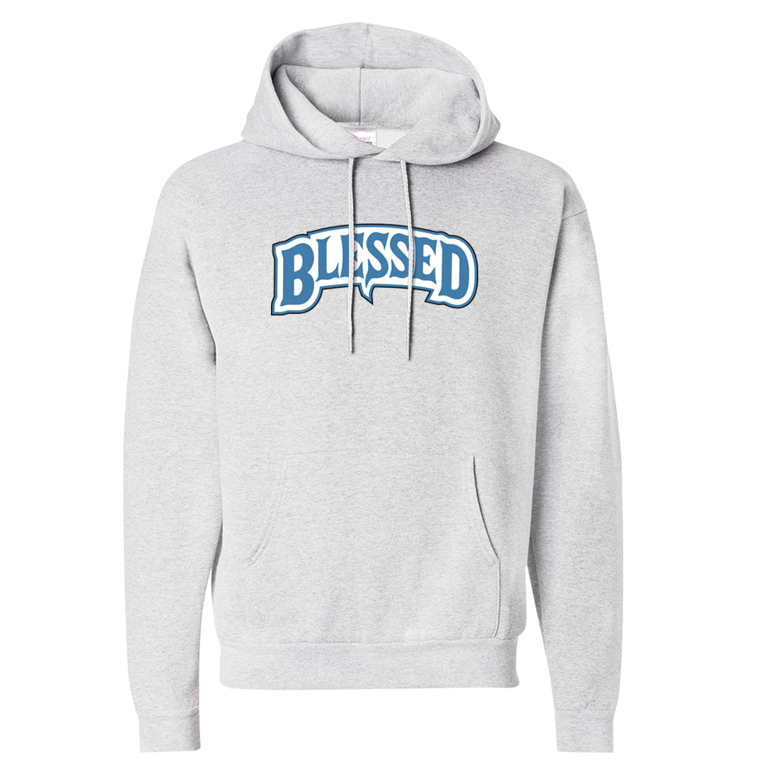 UNC 5s Hoodie | Blessed Arch, Ash
