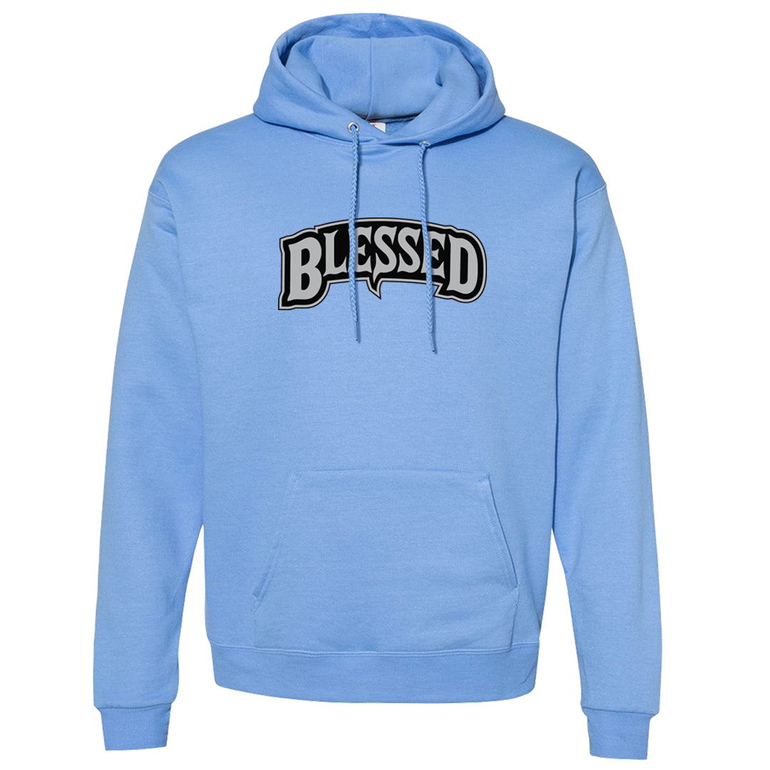 UNC 5s Hoodie | Blessed Arch, Carolina Blue