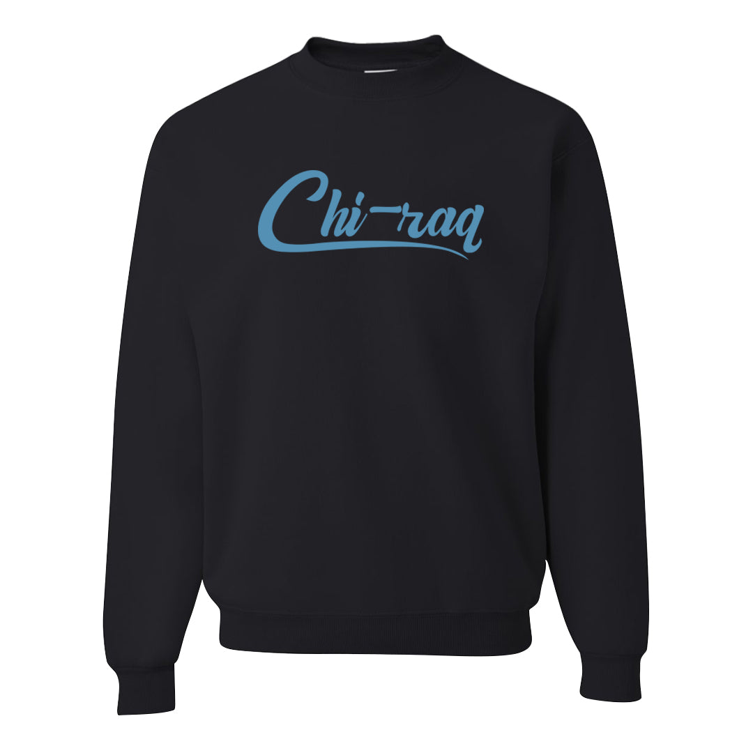 UNC 5s Crewneck Sweatshirt | Chiraq, Black