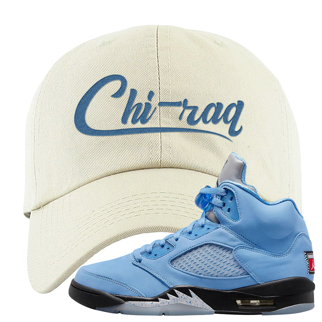 UNC 5s Dad Hat | Chiraq, White