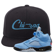 UNC 5s Snapback Hat | Chiraq, Black