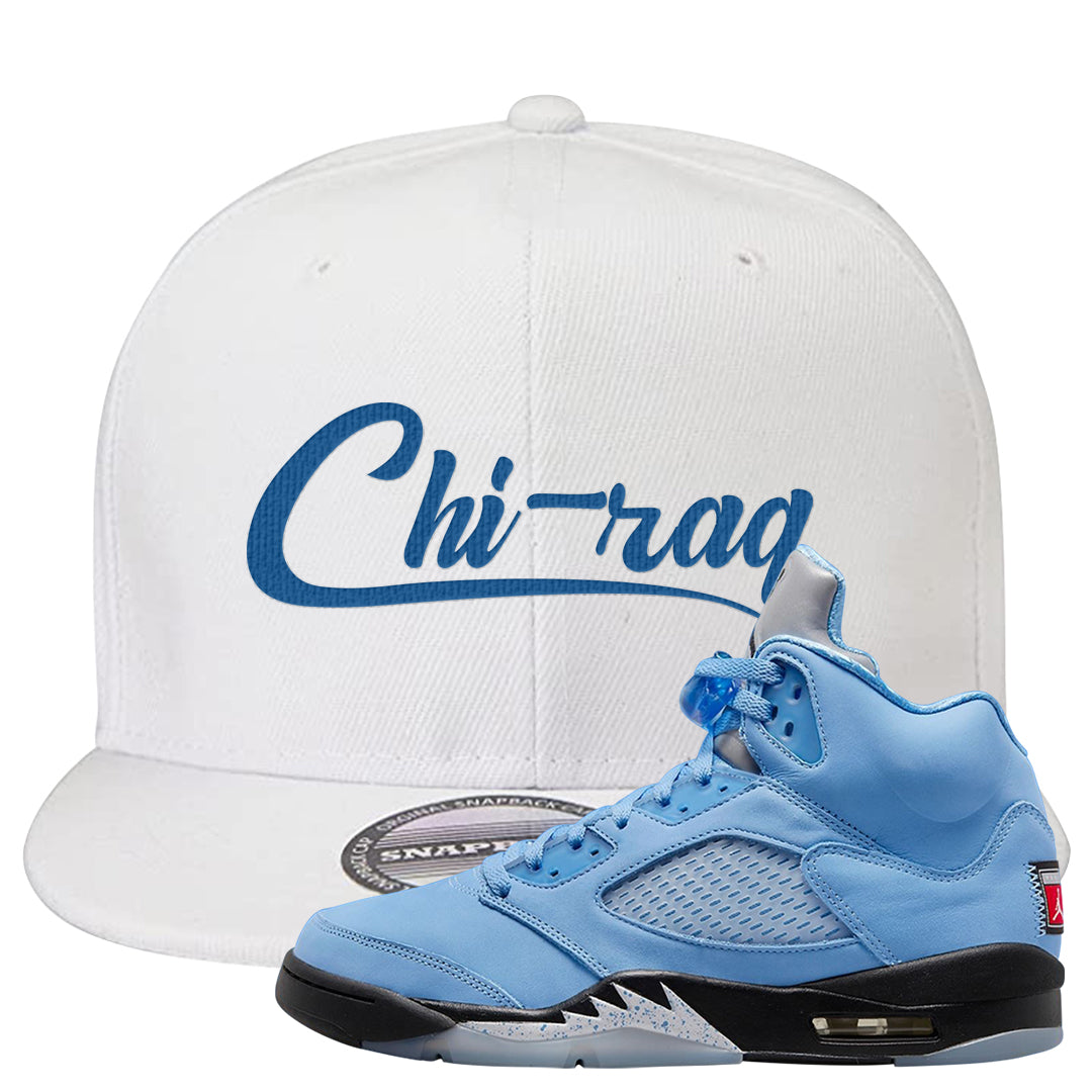 UNC 5s Snapback Hat | Chiraq, White